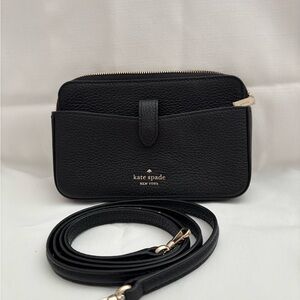 Kate Spade Black Pebbled Leather Crossbody Bag